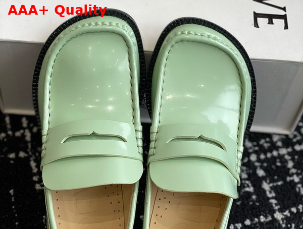 Loewe Campo Loafer in Light Green Calfskin Replica