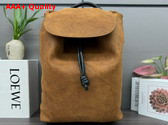 Loewe Flamenco Backpack in Pressed Suede Cognac Replica