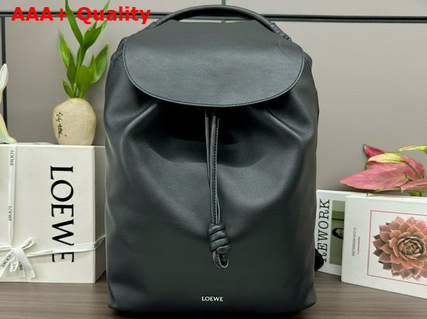 Loewe Flamenco Backpack in Shiny Supple Calfskin Black Replica