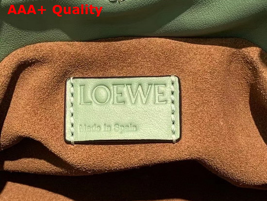 Loewe Flamenco Clutch in Apple Green Nappa Calfskin Replica