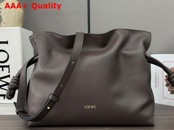 Loewe Flamenco Clutch in Chocolate Nappa Calfskin Replica