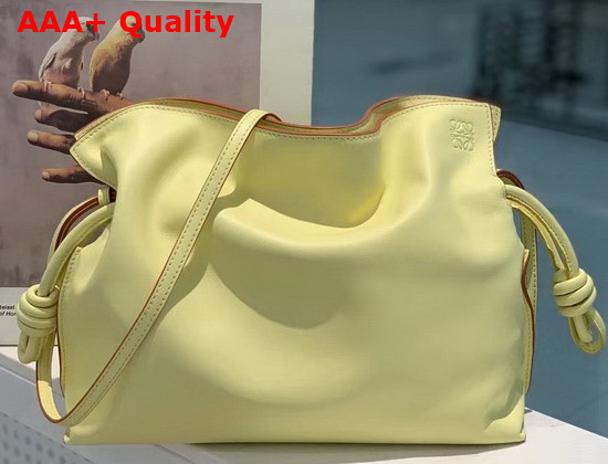 Loewe Flamenco Clutch in Yellow Nappa Calfskin Replica