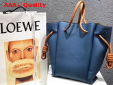 Loewe Flamenco Knot Tote Small Bag in Blue Soft Grained Calf Replica