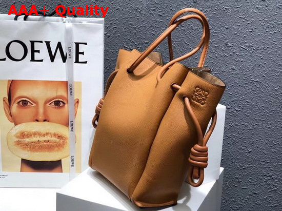 Loewe Flamenco Knot Tote Small Light Caramel Tan Soft Grained Calf Replica