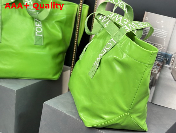 Loewe Fold Shopper in Apple Green Paper Calfskin Replica