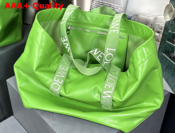 Loewe Fold Shopper in Apple Green Paper Calfskin Replica