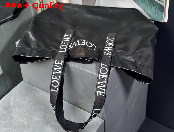 Loewe Fold Shopper in Black Paper Calfskin Replica