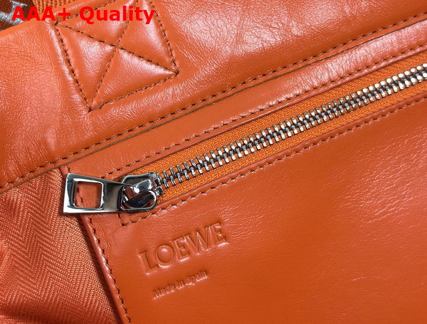 Loewe Fold Shopper in Orange Paper Calfskin Replica