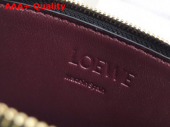 Loewe Gate Double Zip Pouch in Black Smooth Calf Leather Replica