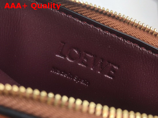 Loewe Gate Double Zip Pouch in Tan Smooth Calf Leather Replica