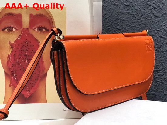 Loewe Gate Pochette Orange Oxblood Smooth Calf Leather Replica