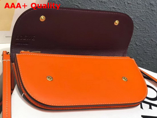 Loewe Gate Pochette Orange Oxblood Smooth Calf Leather Replica