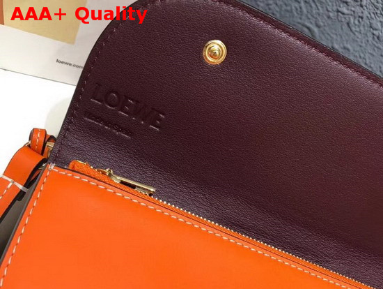 Loewe Gate Pochette Orange Oxblood Smooth Calf Leather Replica