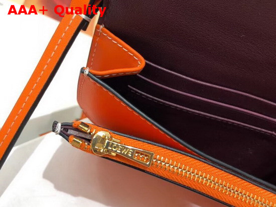 Loewe Gate Pochette Orange Oxblood Smooth Calf Leather Replica