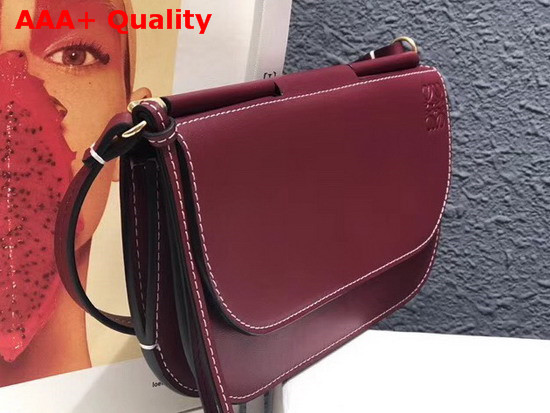 Loewe Gate Pochette Wine Oxblood Smooth Calf Leather Replica