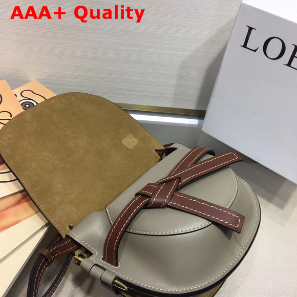 Loewe Gate Small Bag Brown and Grey Soft Natural Calfskin Replica