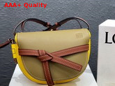 Loewe Gate Small Bag Leaf Yellow Soft Calf Leather Replica