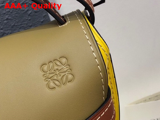 Loewe Gate Small Bag Leaf Yellow Soft Calf Leather Replica