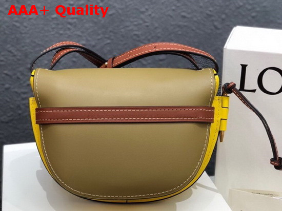 Loewe Gate Small Bag Leaf Yellow Soft Calf Leather Replica