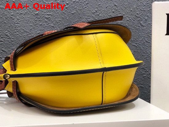 Loewe Gate Small Bag Leaf Yellow Soft Calf Leather Replica