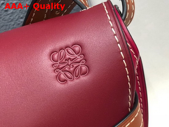 Loewe Gate Small Bag Wine Raspberry Soft Calf Leather Replica