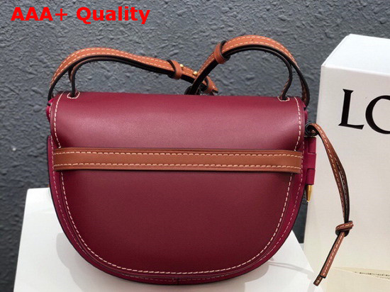 Loewe Gate Small Bag Wine Raspberry Soft Calf Leather Replica