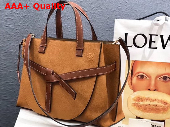 Loewe Gate Top Handle Bag Light Caramel Pecan Color Large Size Replica