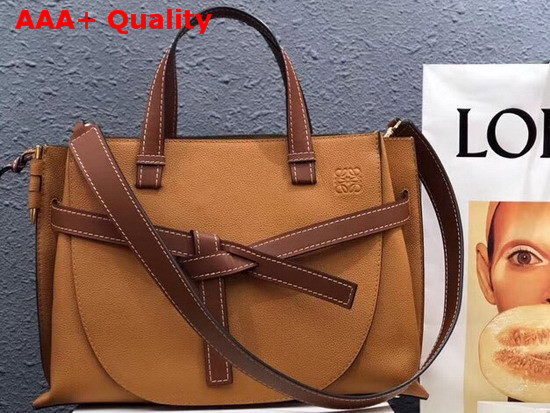 Loewe Gate Top Handle Bag Light Caramel Pecan Color Large Size Replica