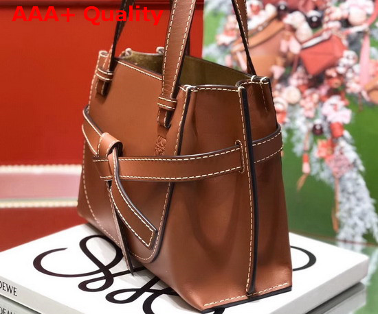 Loewe Gate Top Handle Mini Bag Rust Color Soft Natural Calf Replica