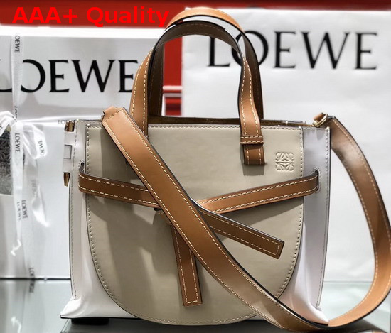 Loewe Gate Top Handle Small Bag Light Oat Soft White Soft Calf Replica