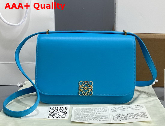 Loewe Goya Bag in Silk Calfskin Cyan Replica