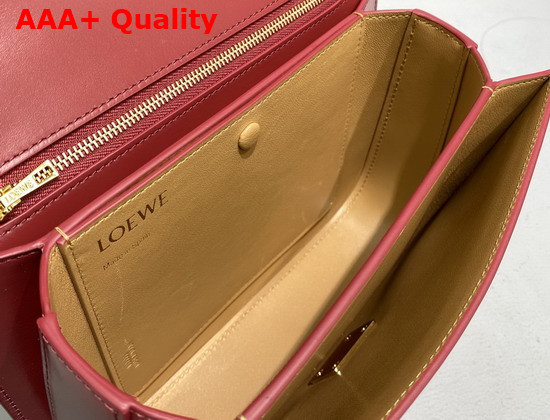 Loewe Goya Bag in Silk Calfskin Deep Red Replica