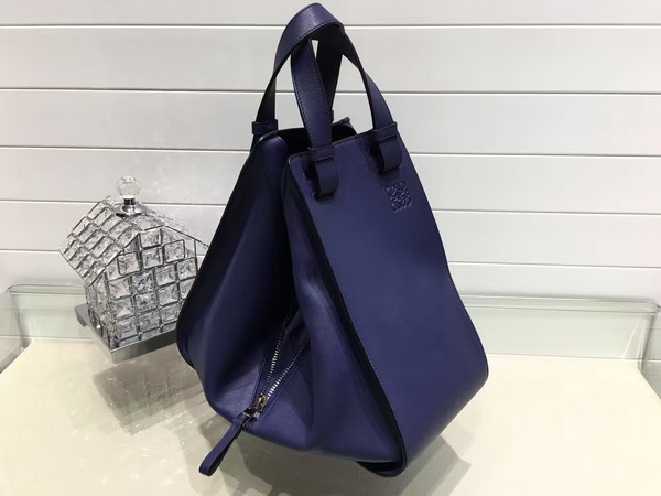 Loewe Hammock Bag Navy Blue Classic Calf for Sale