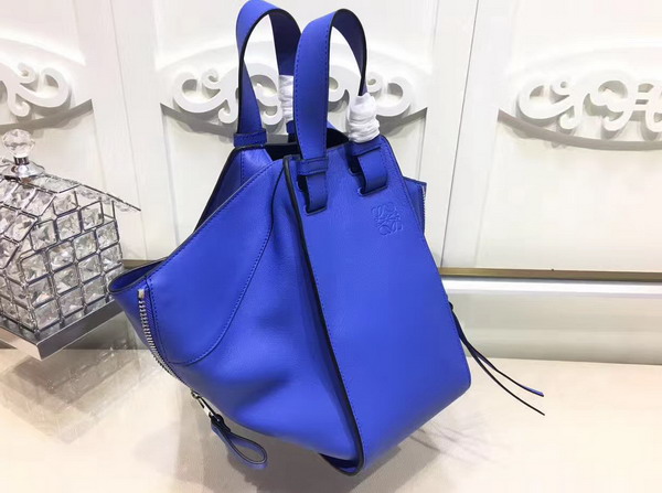 Loewe Hammock Bag in Electric Blue Classic Calf For Sale