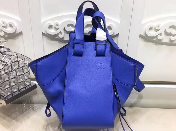 Loewe Hammock Bag in Electric Blue Classic Calf For Sale