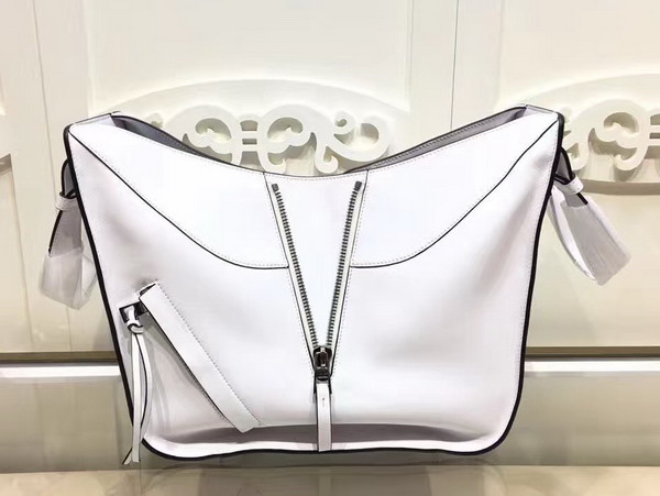 Loewe Hammock Bag in White Calfskin For Sale