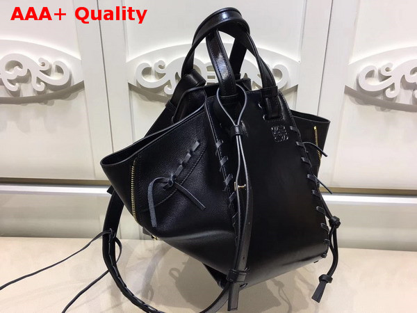 Loewe Hammock Laced Small Bag Black Calfskin Replica