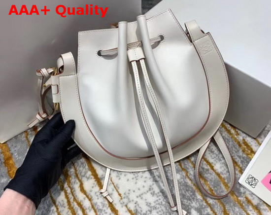 Loewe Horseshoe Bag in Soft White Nappa Calf Replica