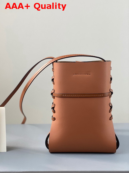 Loewe Ikebana Phone Pocket in Tan Calfskin Replica