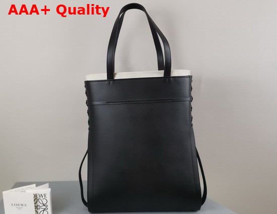 Loewe Ikebana Tote Bag in Black Calfskin Replica