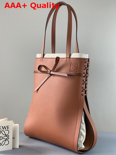 Loewe Ikebana Tote Bag in Tan Calfskin Replica