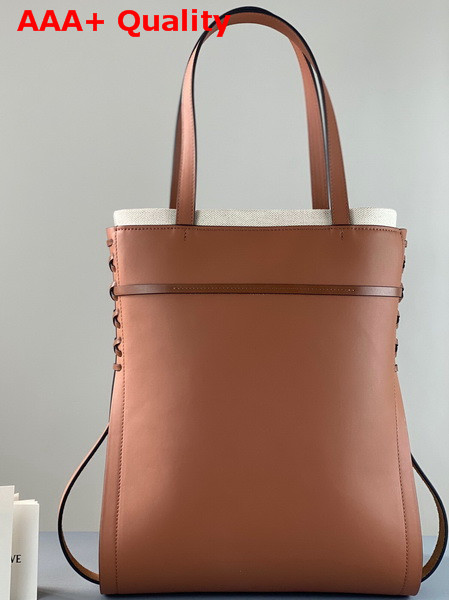 Loewe Ikebana Tote Bag in Tan Calfskin Replica