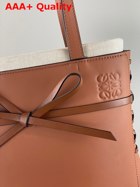 Loewe Ikebana Tote Bag in Tan Calfskin Replica