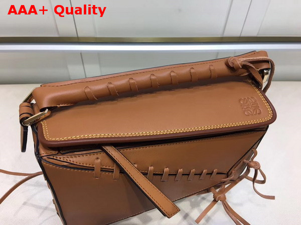 Loewe Laced Puzzle Bag Tan Smooth Calfskin Replica