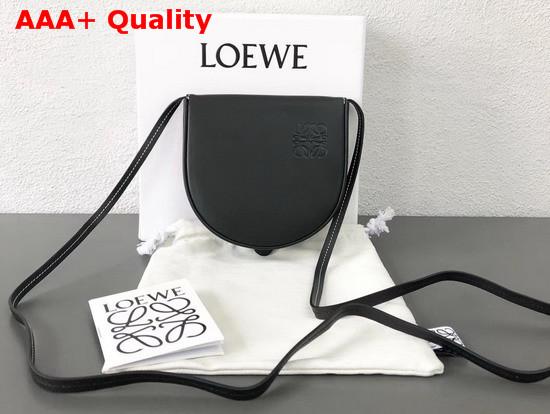 Loewe Large Heel Pouch Black Smooth Calf Replica