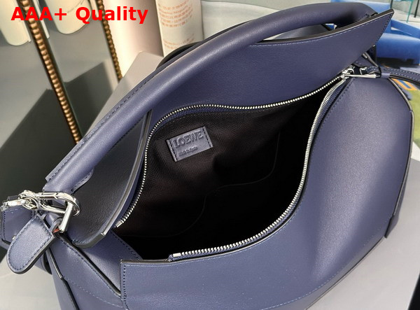 Loewe Large Puzzle Bag in Abyss Blue Classic Calfskin Replica