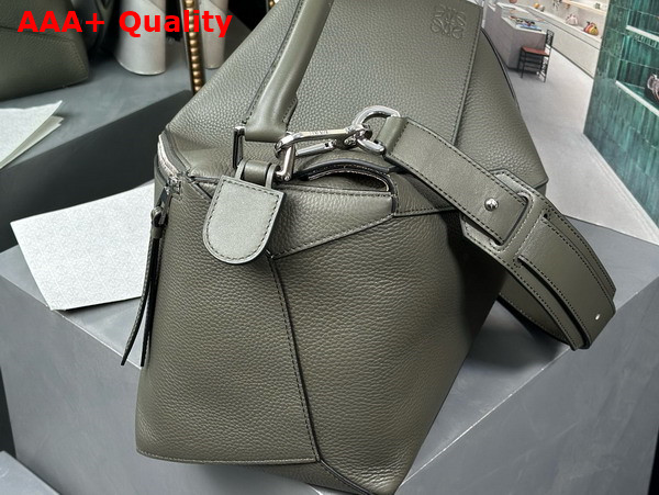 Loewe Large Puzzle Edge Bag in Autumn Green Soft Grained Calfskin Replica