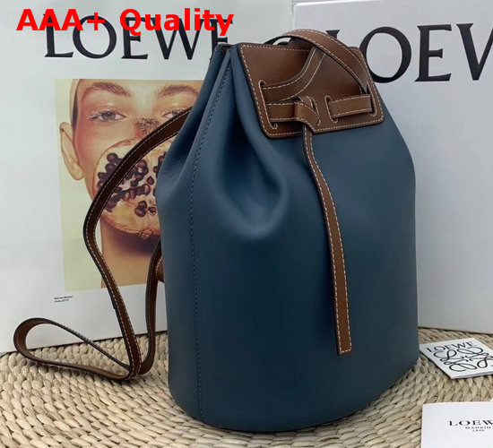 Loewe Lazo Bucket Bag Petroleum Blue Replica