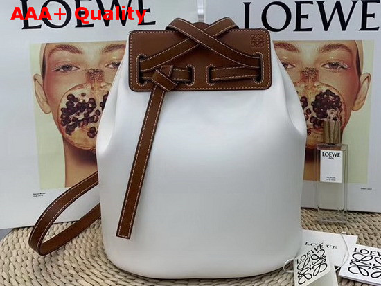 Loewe Lazo Bucket Bag White Replica