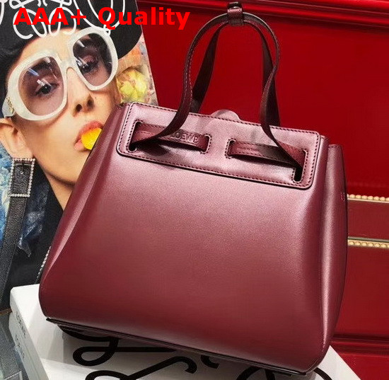 Loewe Lazo Mini Bag in Rouge Boxcalf Replica